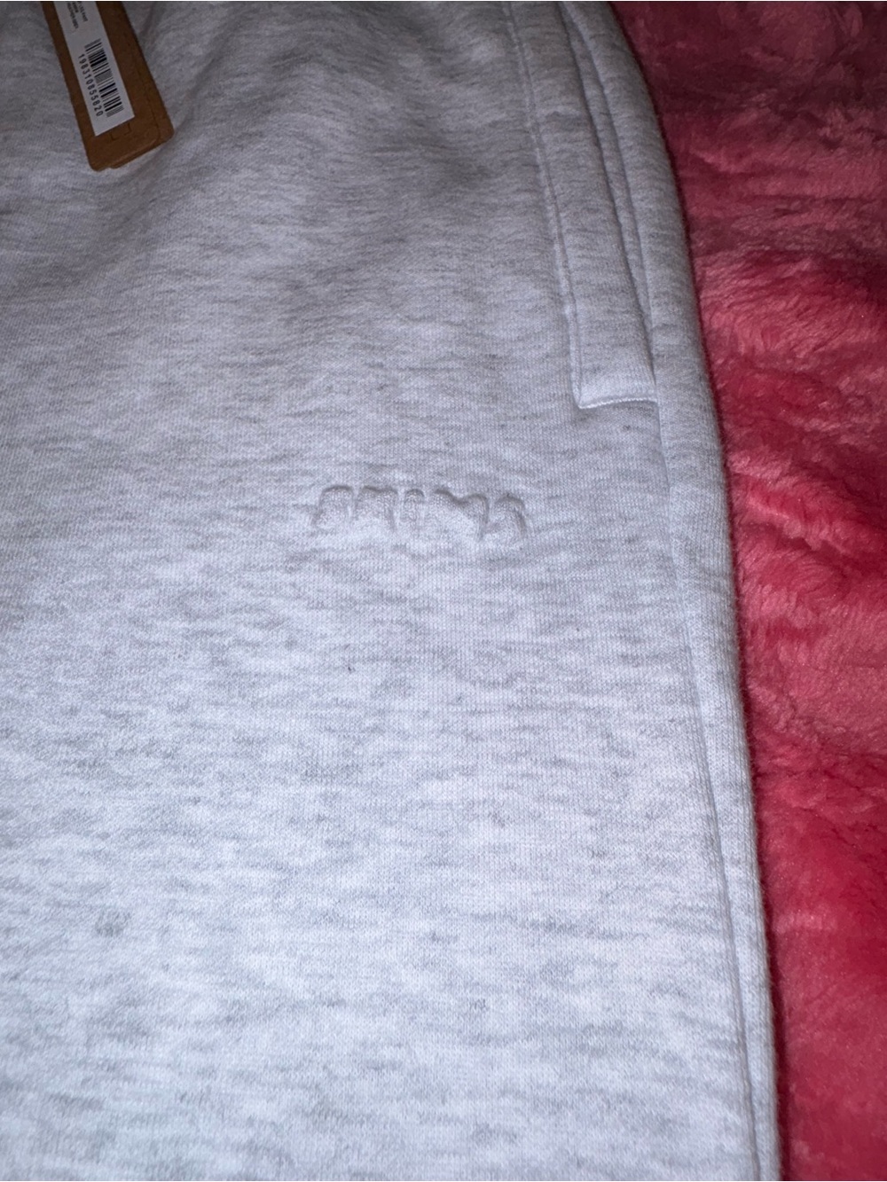 NWT SKIMS Cotton Fleece Classic Straight Leg Pant Light Heather Grey XSMALL - Picture 9 of 10